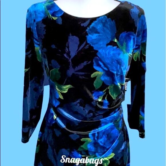 JESSICA HOWARD NWT MISSY SHEATH VELOUR DRESS SIZE 10 - Picture 4 of 10